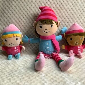 Hallmark Elf Family Plush Set Clementine Elf and 2 Child Elves Holiday Décor 🎄